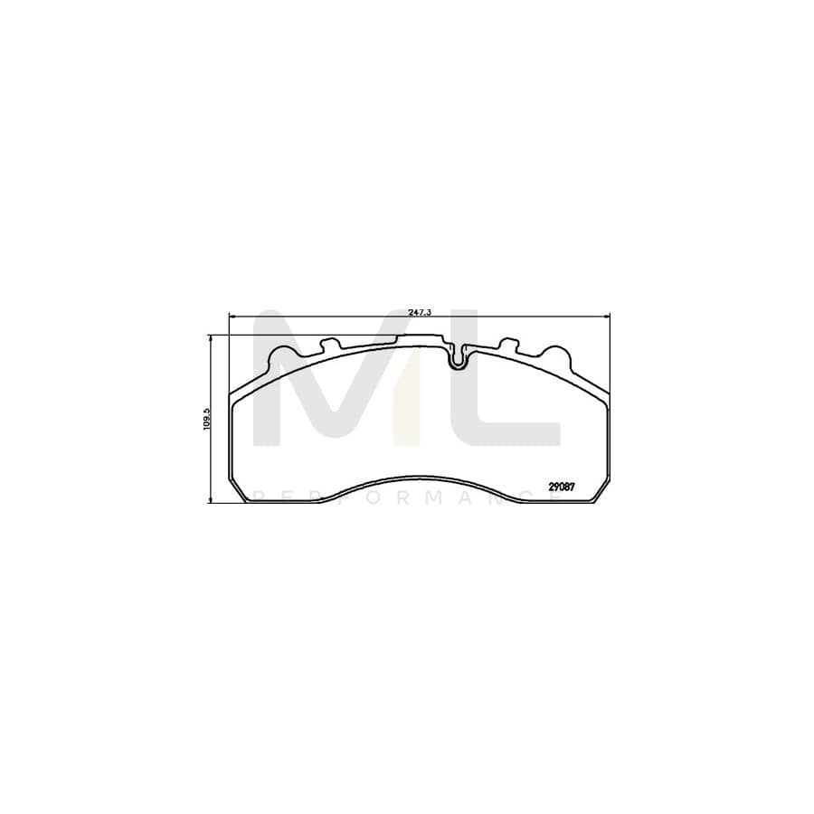 TEXTAR 2908711 Brake pad set prepared for wear indicator | ML Performance Car Parts