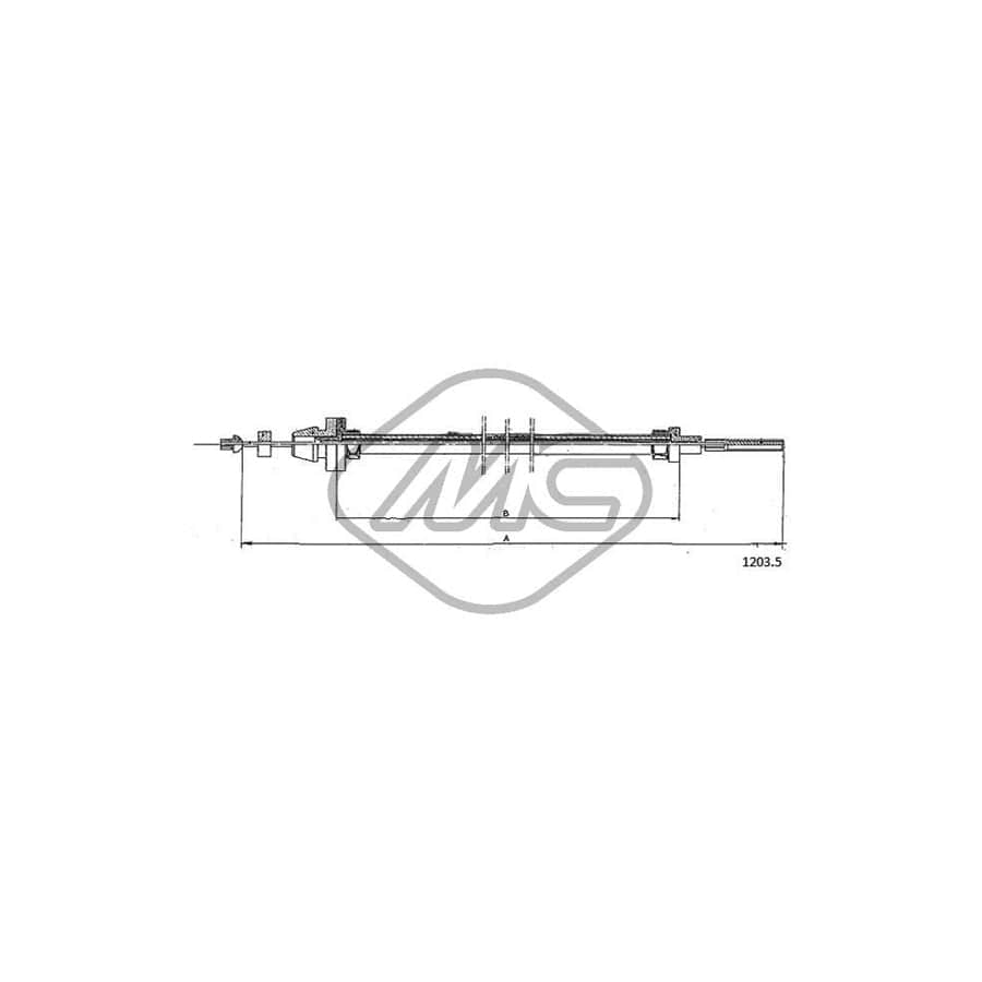 Metalcaucho 81441 Throttle Cable for FIAT 127 Hatchback (127)