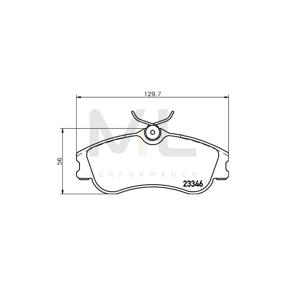 Hella 8DB 355 018-541 Brake Pad Set Not Prepared For Wear Indicator, With Brake Caliper Screws