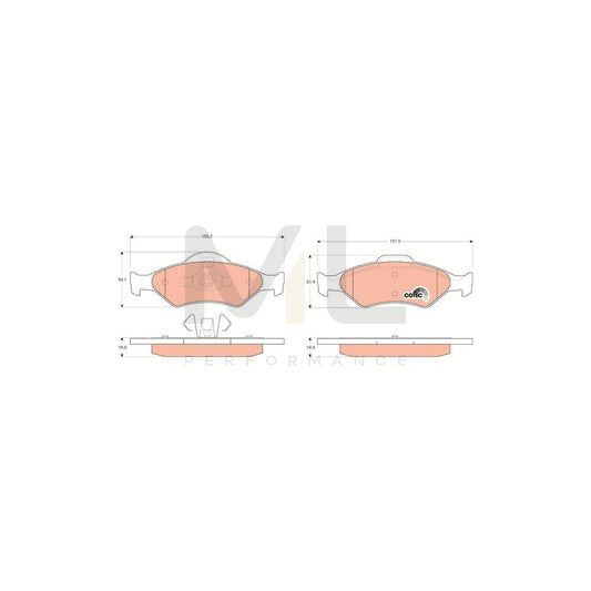TRW Cotec Gdb1418 Brake Pad Set Not Prepared For Wear Indicator | ML Performance Car Parts