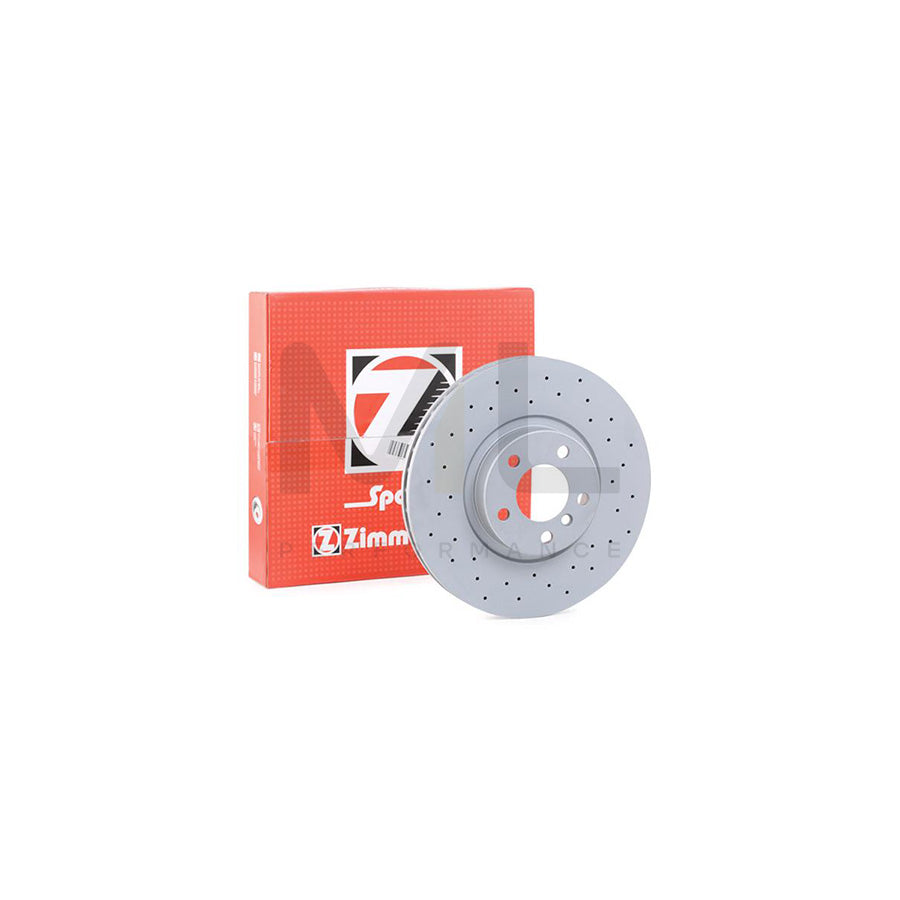 ZIMMERMANN SPORT COAT Z 150.3448.52 Brake Disc Internally Vented, Perforated, Coated, High-carbon  - 1 piece