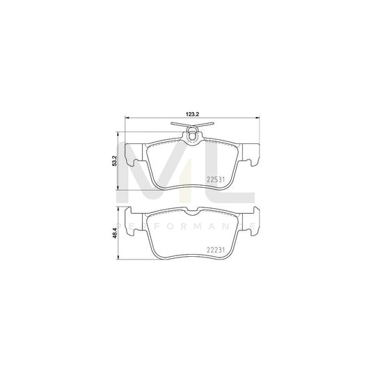 Hella 8DB 355 025-491 Brake Pad Set Not Prepared For Wear Indicator