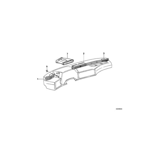 Genuine BMW 64221381676 E24 Fresh Air Grille, Right (Inc. M635CSi, 635CSi & 628CSi) | ML Performance US Car Parts