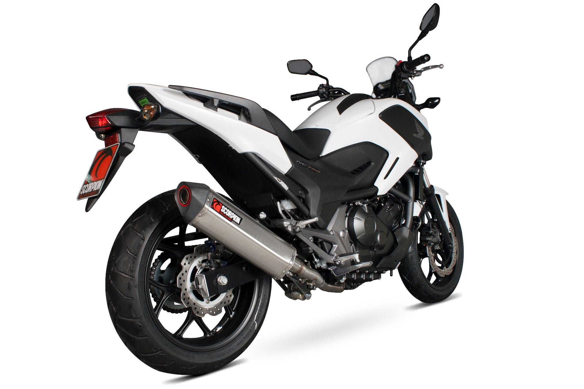 Scorpion RHA163SEO Honda Serket Parallel Slip-On - Brushed Stainless Steel Sleeve (NC700 S / NC700 X) | ML Performance US US