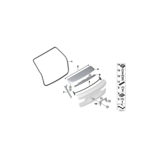 Genuine BMW 51627425435 G31 Cover Panel For Spoiler Center (Inc. 520i, 525d & 520d) | ML Performance US Car Parts