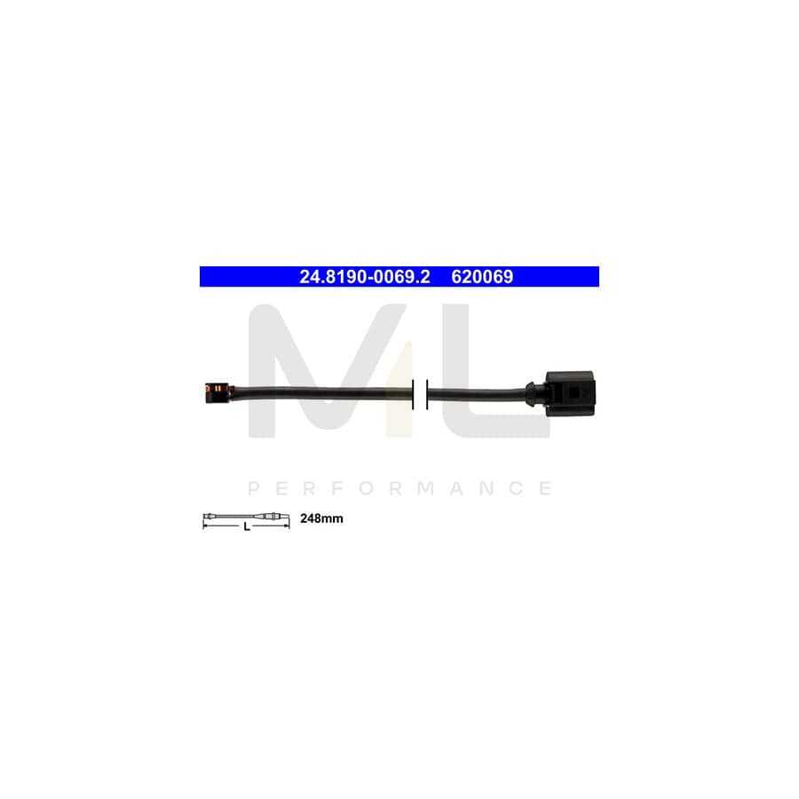 ATE 24.8190-0069.2 Brake pad wear sensor