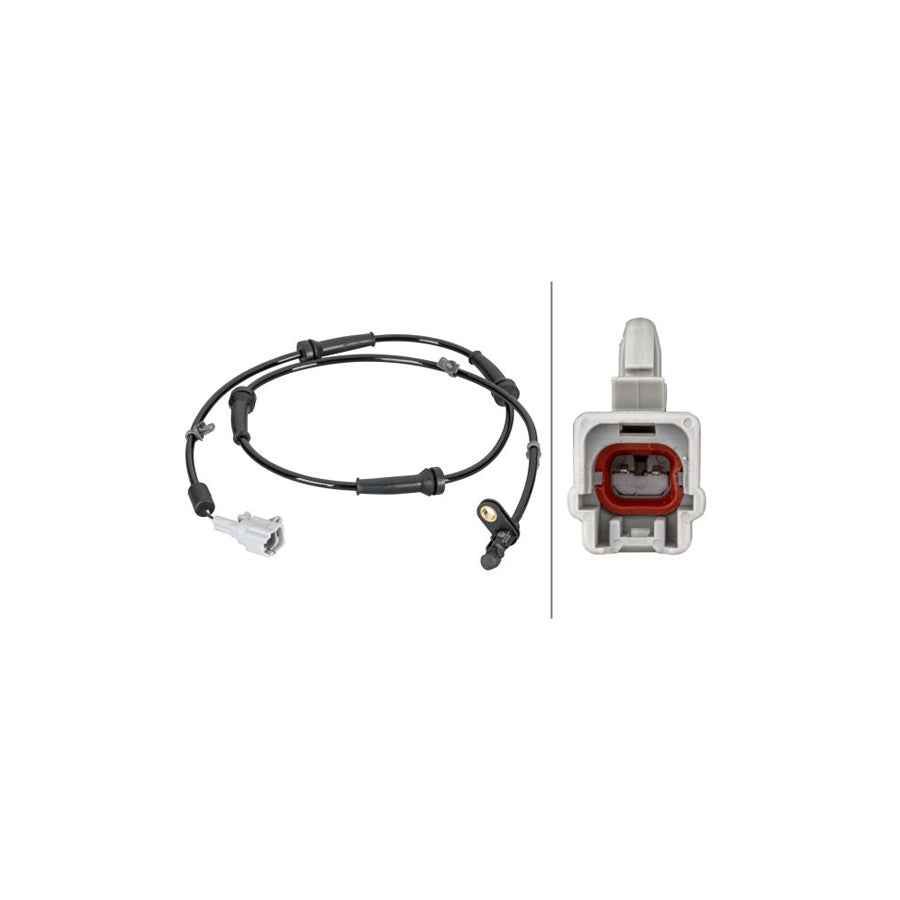 Hella 6PU 012 806-731 Abs Sensor For Nissan Qashqai / Qashqai+2 I (J10, NJ10)