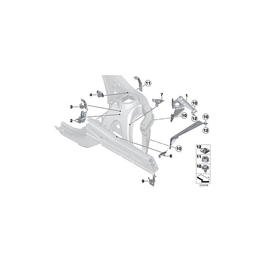 Genuine BMW 41117267091 F25 F26 Bracket Brake Pipe Left (Inc. X3 20dX, X3 18d & X4 20dX) | ML Performance US