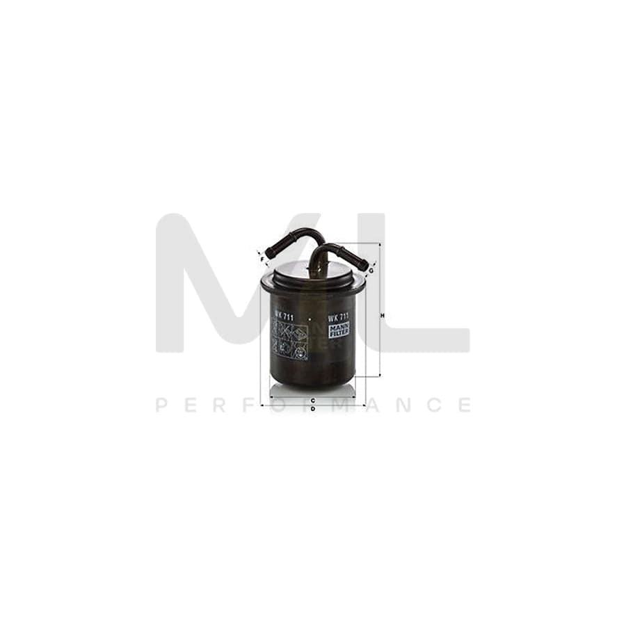 MANN-FILTER WK 711 Fuel filter In-Line Filter
