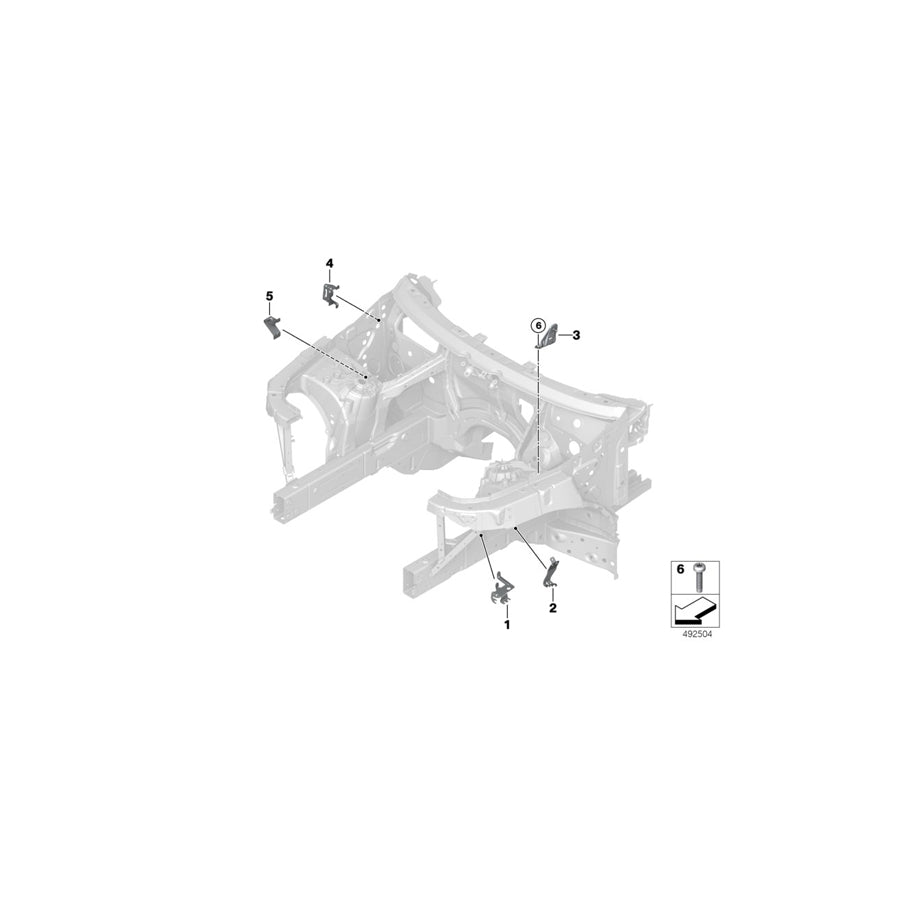 Genuine BMW 41009481393 G06 G05 G07 Holder, Washer Fluid Reservoir, Lower (Inc. X6 40i, X6 40iX & X7 M50dX) | ML Performance US