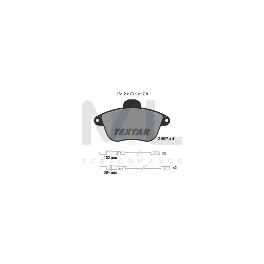 TEXTAR 2150701 Brake pad set for PEUGEOT 605 Saloon incl. wear warning contact | ML Performance Car Parts