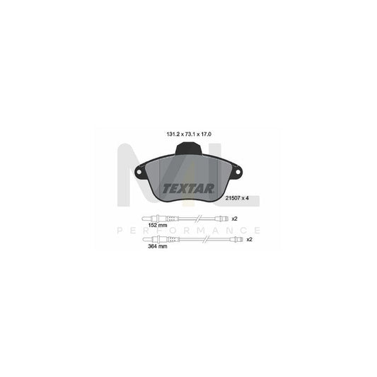 TEXTAR 2150701 Brake pad set for PEUGEOT 605 Saloon incl. wear warning contact | ML Performance Car Parts