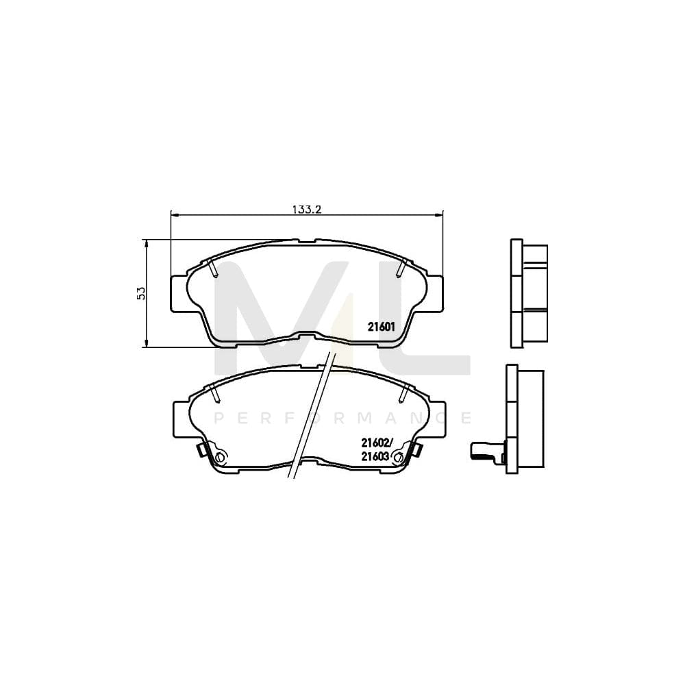 Hella 8DB 355 016-421 Brake Pad Set With Acoustic Wear Warning