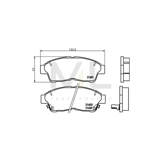 Hella 8DB 355 016-421 Brake Pad Set With Acoustic Wear Warning