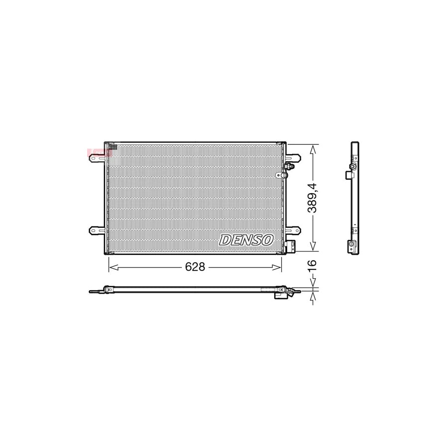 DENSO DCN02037 Air Conditioning Condenser for Audi A6