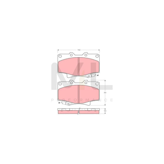 TRW Gdb1154 Brake Pad Set With Acoustic Wear Warning | ML Performance Car Parts