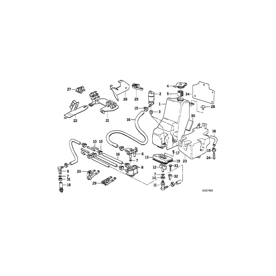 Genuine BMW 61671390635 E32 Fluid Container (Inc. 750iLS, 750iL & 750i) | ML Performance US Car Parts