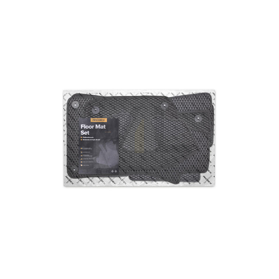 RIDEX 215A0990 Floor mat set for AUDI A4 EVA foam, Quantity: 5, Black
