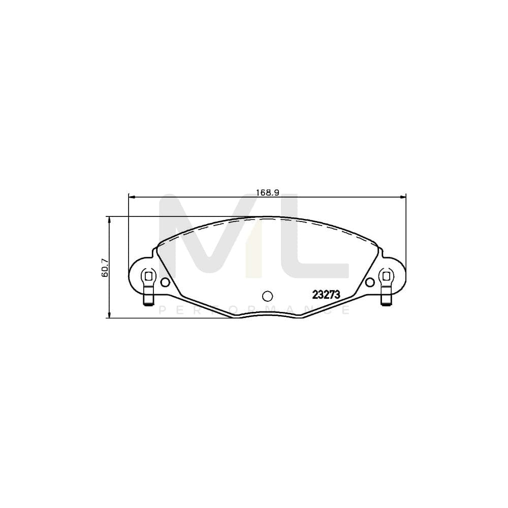 Hella 8DB 355 019-421 Brake Pad Set For Citroën C5 Incl. Wear Warning Contact, With Brake Caliper Screws