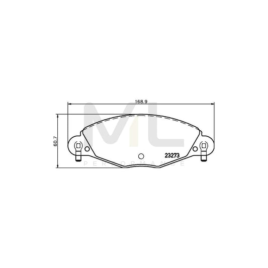 Hella 8DB 355 019-421 Brake Pad Set For Citroën C5 Incl. Wear Warning Contact, With Brake Caliper Screws