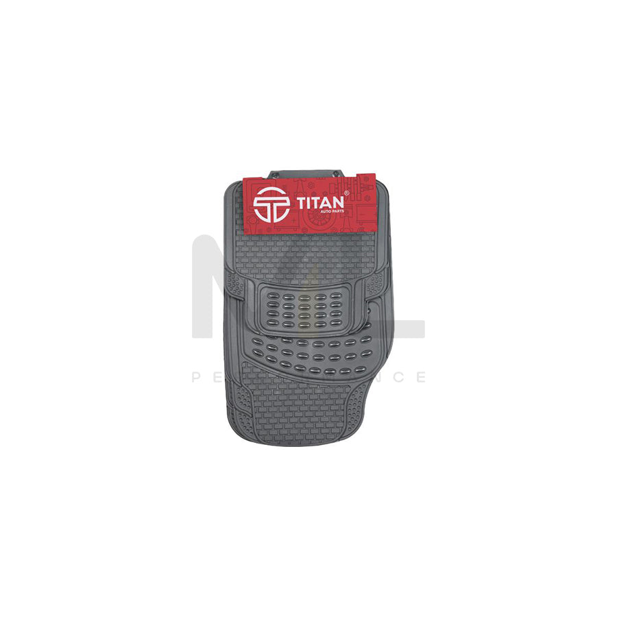 TITAN Universal fit 0000094.0000215 Floor mat set Elastomer, Front and Rear, Quantity: 4, Black