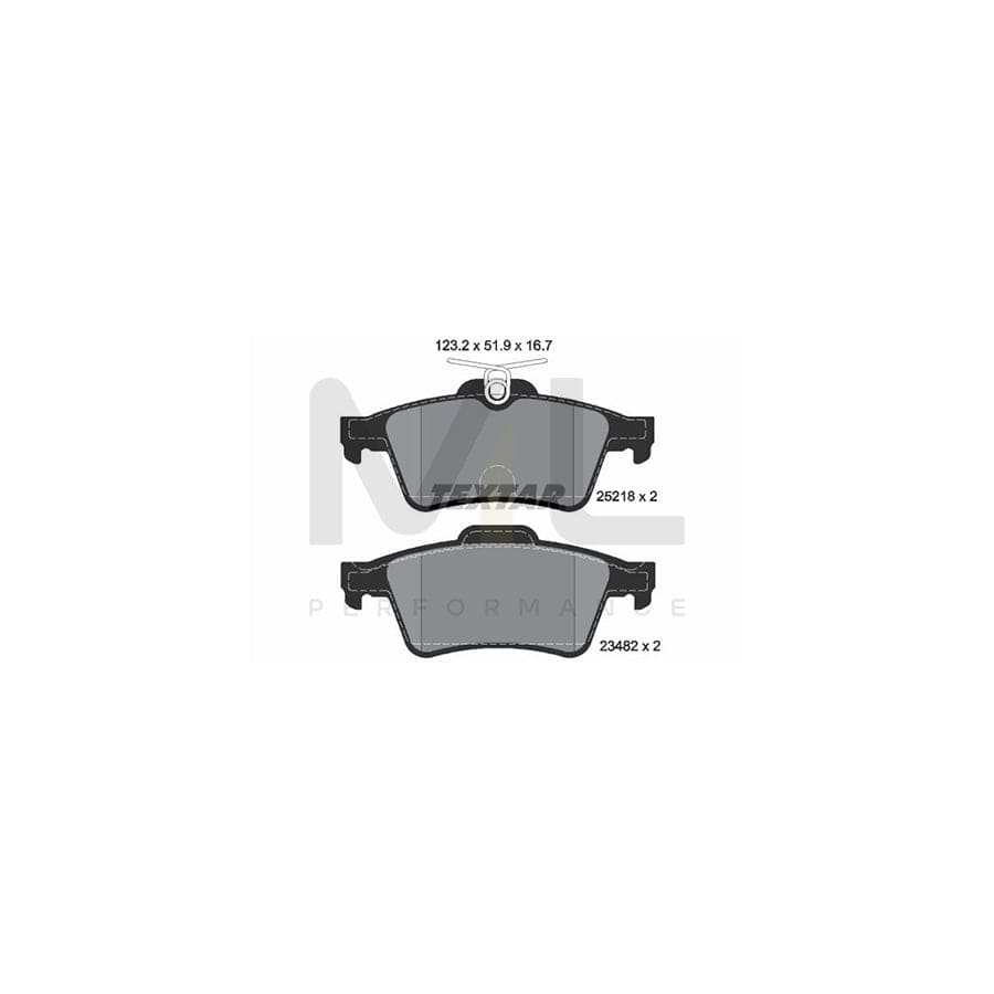 TEXTAR 2521801 Brake pad set for PEUGEOT 508 not prepared for wear indicator | ML Performance Car Parts
