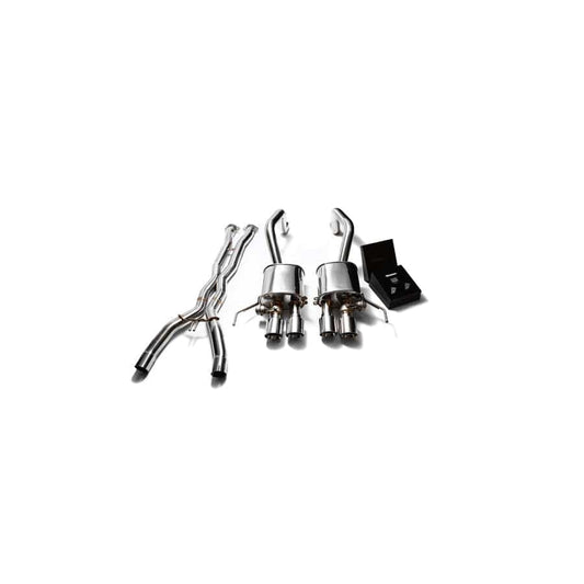 Armytrix CZ6C7-X+CZ6C7-QS28C Valvetronic Exhaust System w/X-Pipe | Chevrolet Corvette C7 2014-2019 with  Quad Chrome 4"