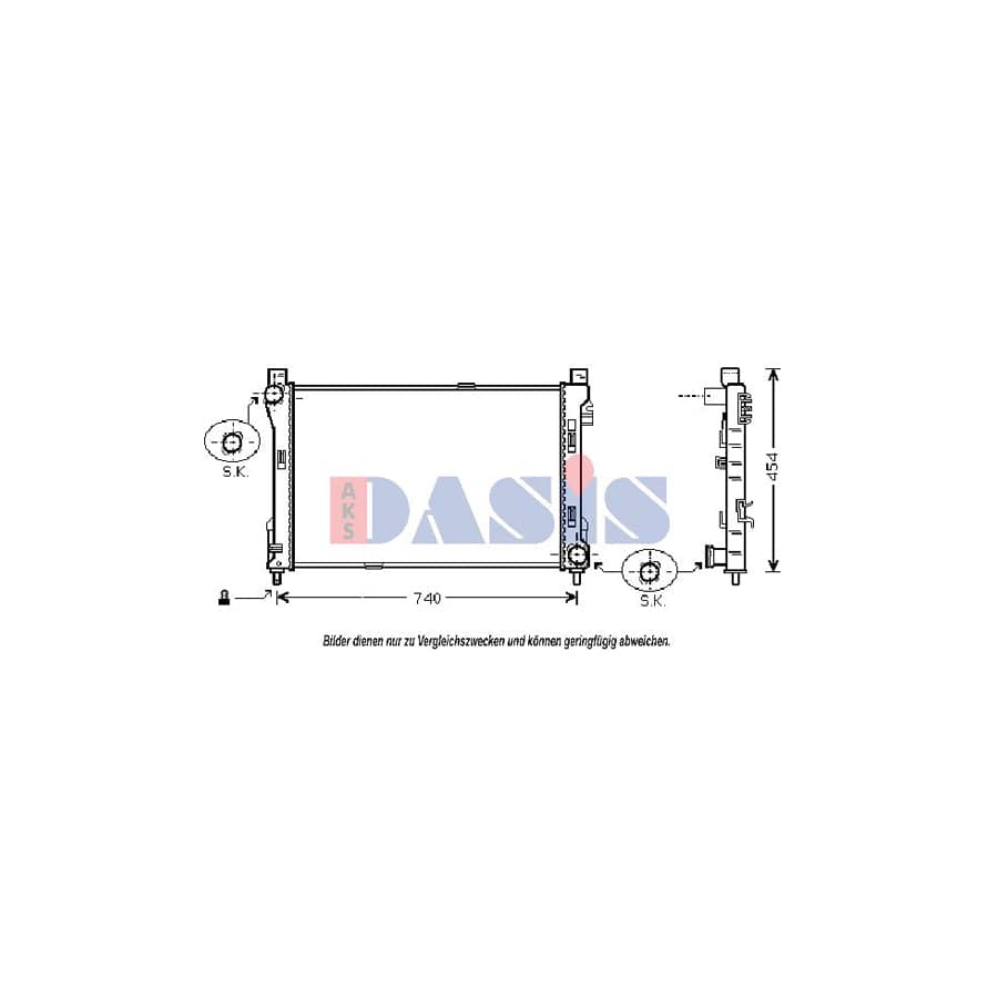 AKS Dasis 121980N Engine Radiator