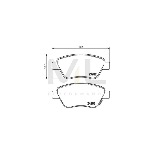 Hella 8DB 355 012-831 Brake Pad Set With Acoustic Wear Warning, With Accessories