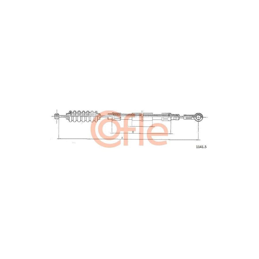 Cofle 1141.5 Hand Brake Cable for Fiat X 1/9 (128)
