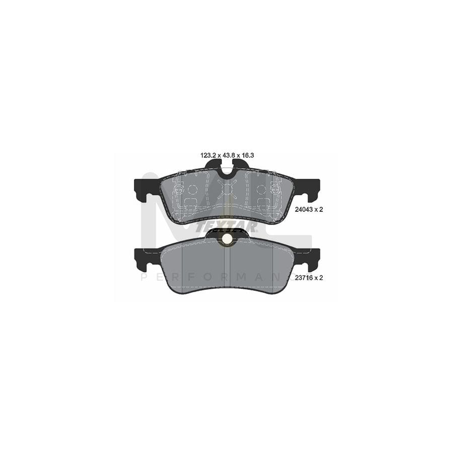 TEXTAR 2404301 Brake pad set prepared for wear indicator | ML Performance Car Parts