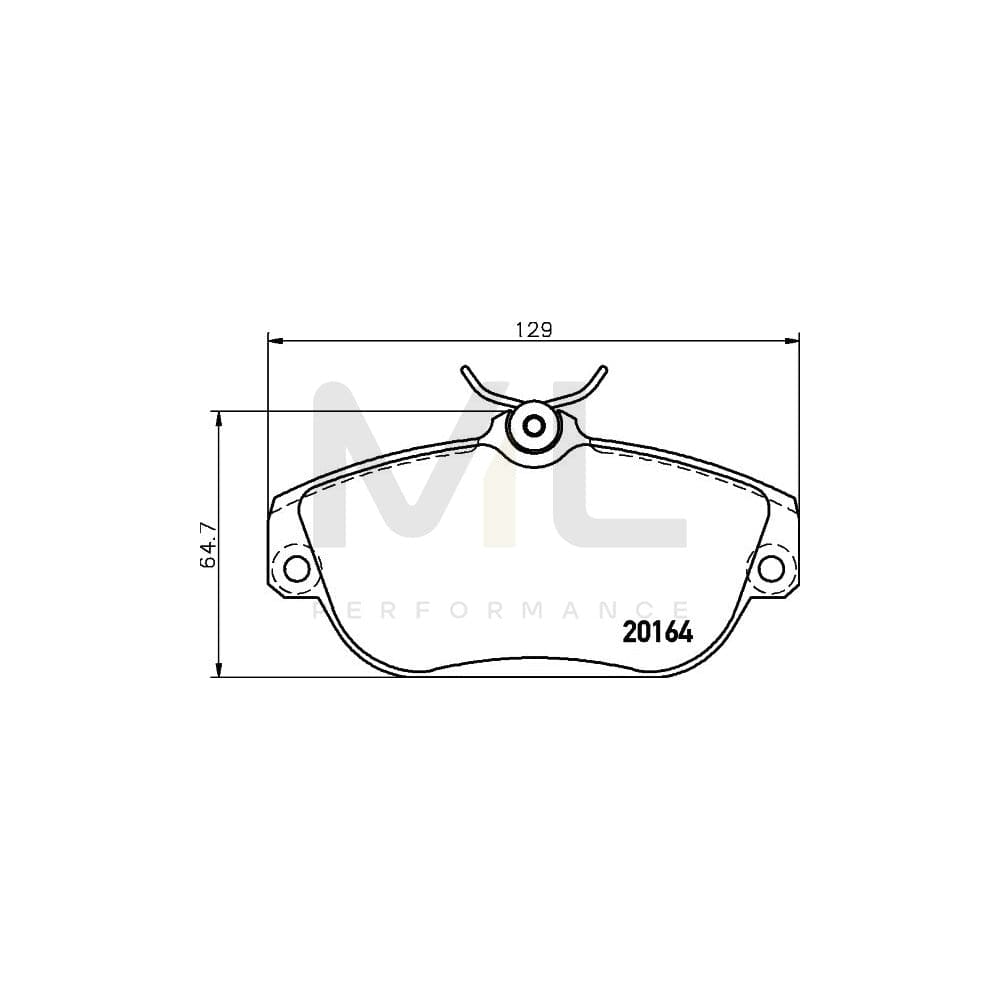 Hella 8DB 355 018-001 Brake Pad Set Not Prepared For Wear Indicator