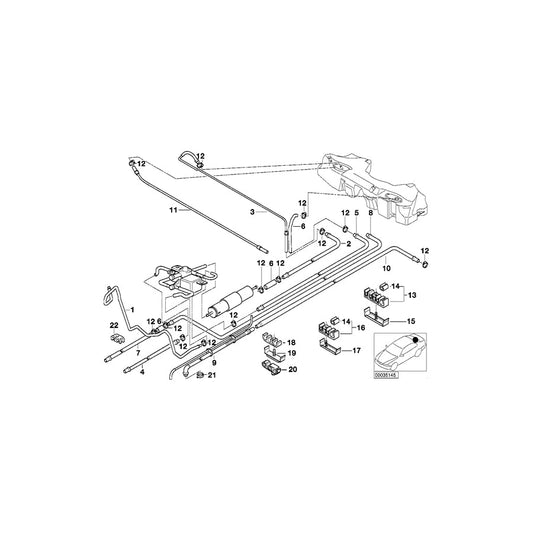Genuine BMW 16121184101 E39 Tubing Support (Inc. 540i, 528i & 540iP) | ML Performance US Car Parts