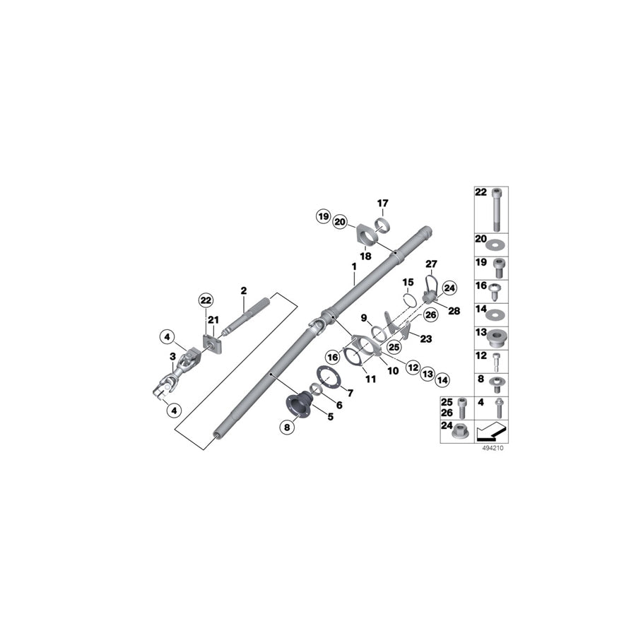 Genuine BMW 41008421705 Fillister-Head Screw M4X14 10.9 SW (Inc. M6 GT3) | ML Performance US