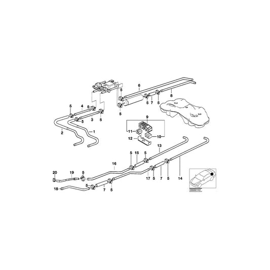 Genuine BMW 16121183486 E38 Front Fuel Feed Line (Inc. 750iLS, L7 & 750i) | ML Performance US Car Parts