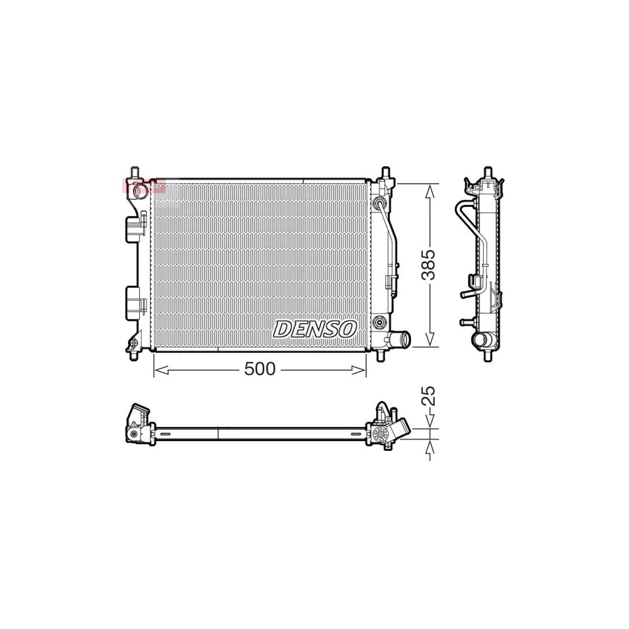 DENSO DRM41033 Engine Radiator for Hyundai I20