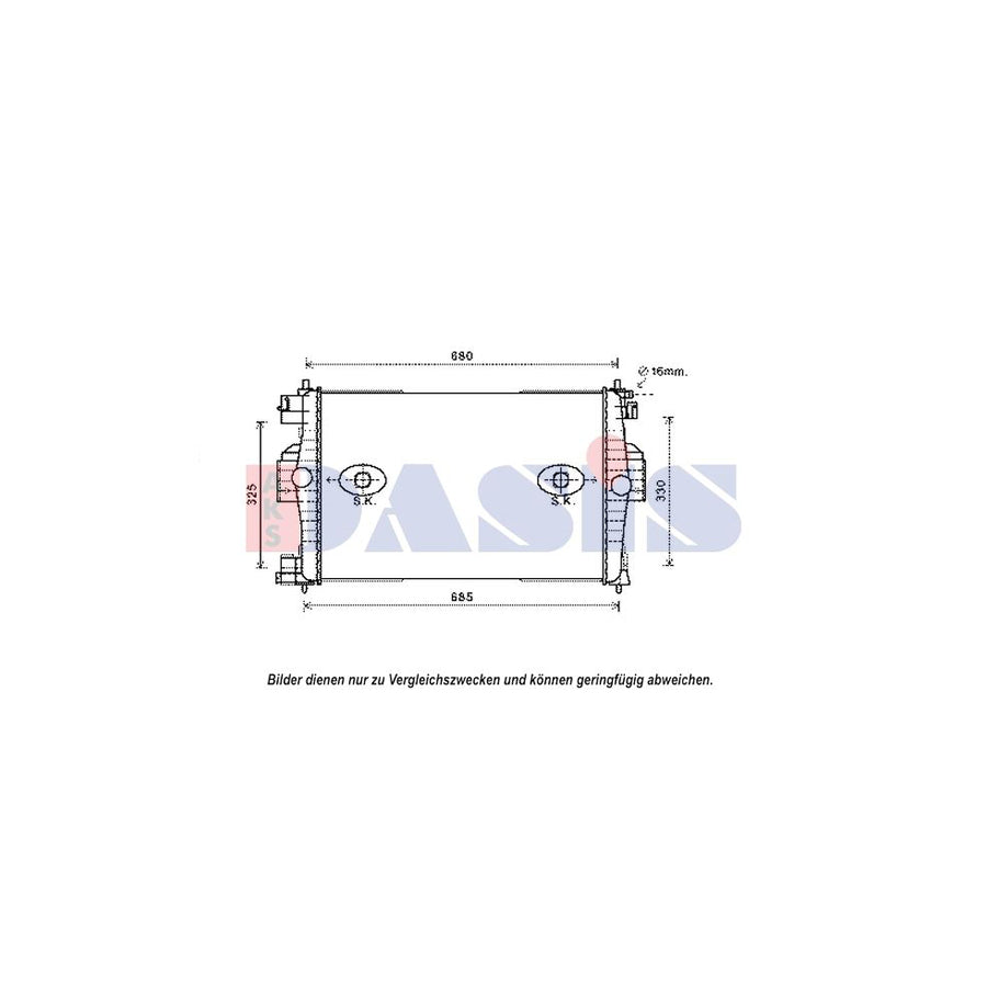 AKS Dasis 060047N Engine Radiator