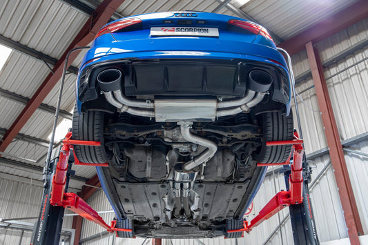 Scorpion SAU079CF Audi RS3 8V Resonated Cat/Gpf-Back System With Valves | ML Performance US US