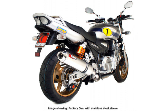 Scorpion EYA80SEM Yamaha XJR1300 Factory Round Slip-On - Polished Stainless Steel Sleeve | ML Performance US US