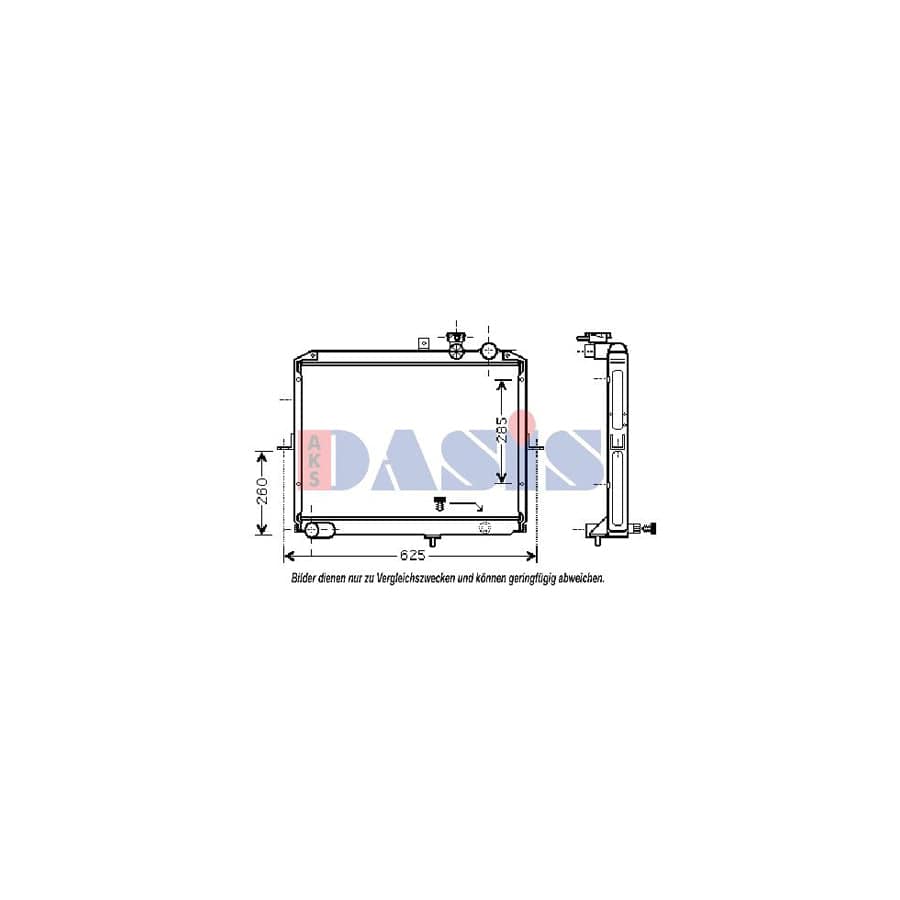 AKS Dasis 510055N Engine Radiator for KIA K2700 Platform / Chassis (Sd)