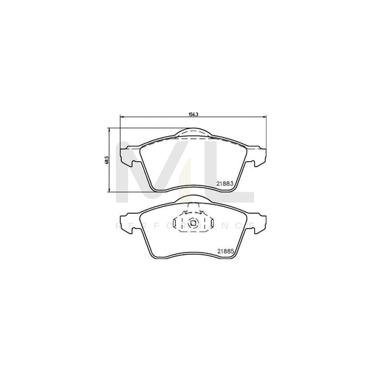 Hella 8DB 355 008-011 Brake Pad Set Not Prepared For Wear Indicator