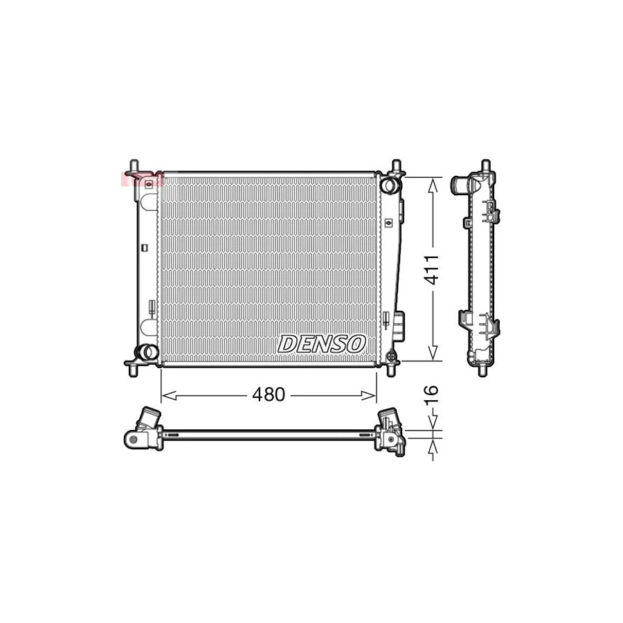 DENSO DRM43003 Engine Radiator for KIA Soul I (Am)
