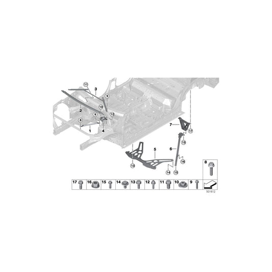 Genuine BMW 51618077345 Strut Brace Front (Inc. X3 M & X4 M) | ML Performance US Car Parts