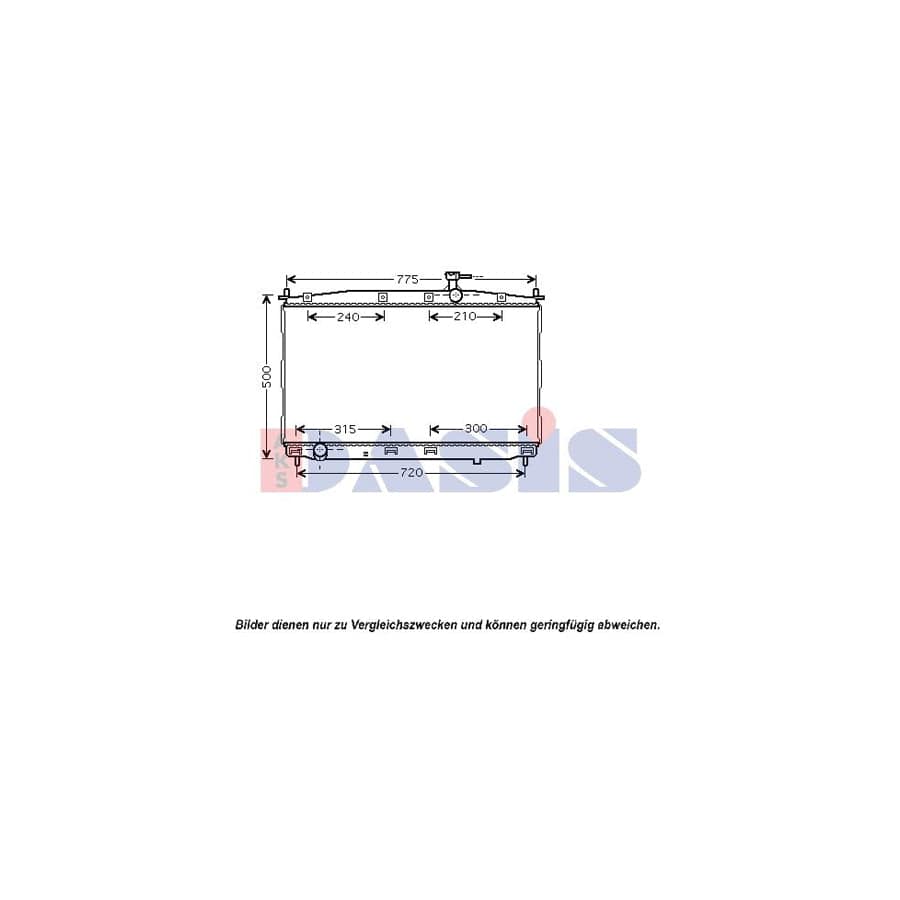 AKS Dasis 560037N Engine Radiator for Hyundai Santa Fe