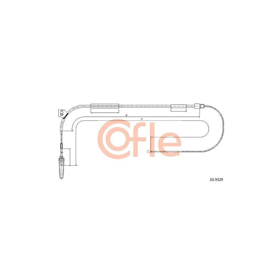 Cofle 92.10.9329 Hand Brake Cable Suitable for Mercedes-Benz A-Class (W168)