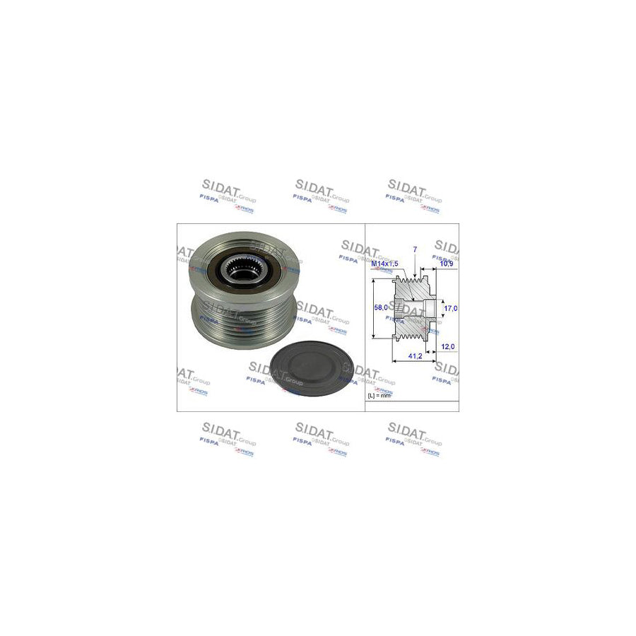 Sidat 455229 Alternator Freewheel Clutch
