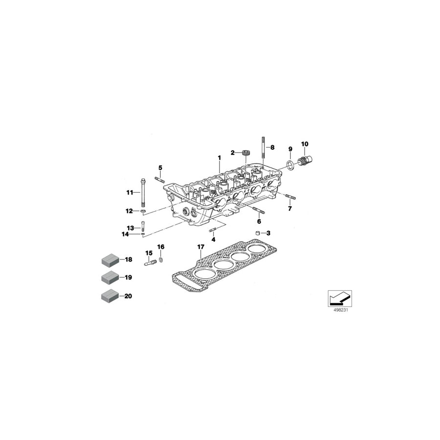 Genuine BMW 11121415767 Classic Cylinder Head Gasket S14/7 (Inc. E36 318iS) | ML Performance US Car Parts