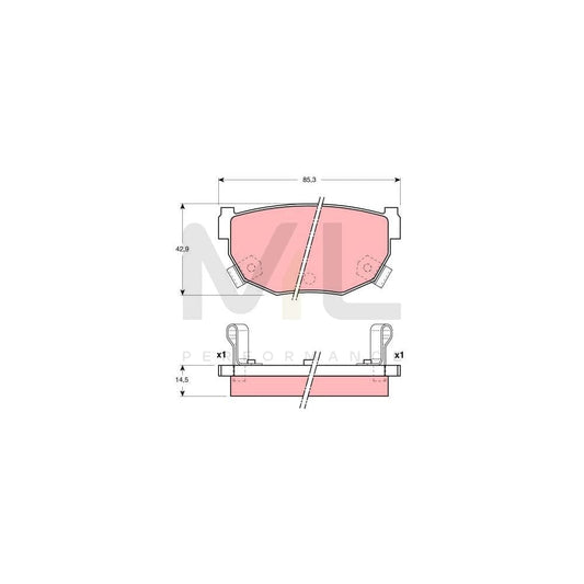 TRW Gdb3143 Brake Pad Set With Acoustic Wear Warning | ML Performance Car Parts