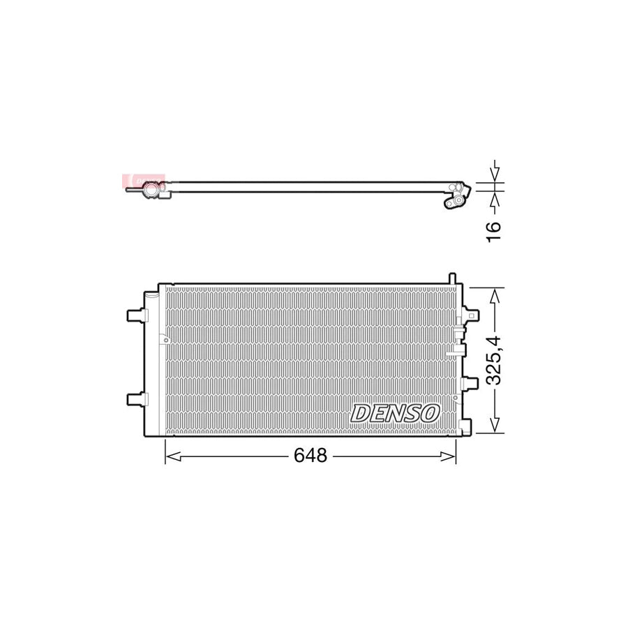 DENSO DCN02002 Air Conditioning Condenser