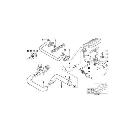 Genuine BMW 11612246721 E39 Pressure Hose Assy (Inc. 525td) | ML Performance UK Car Parts